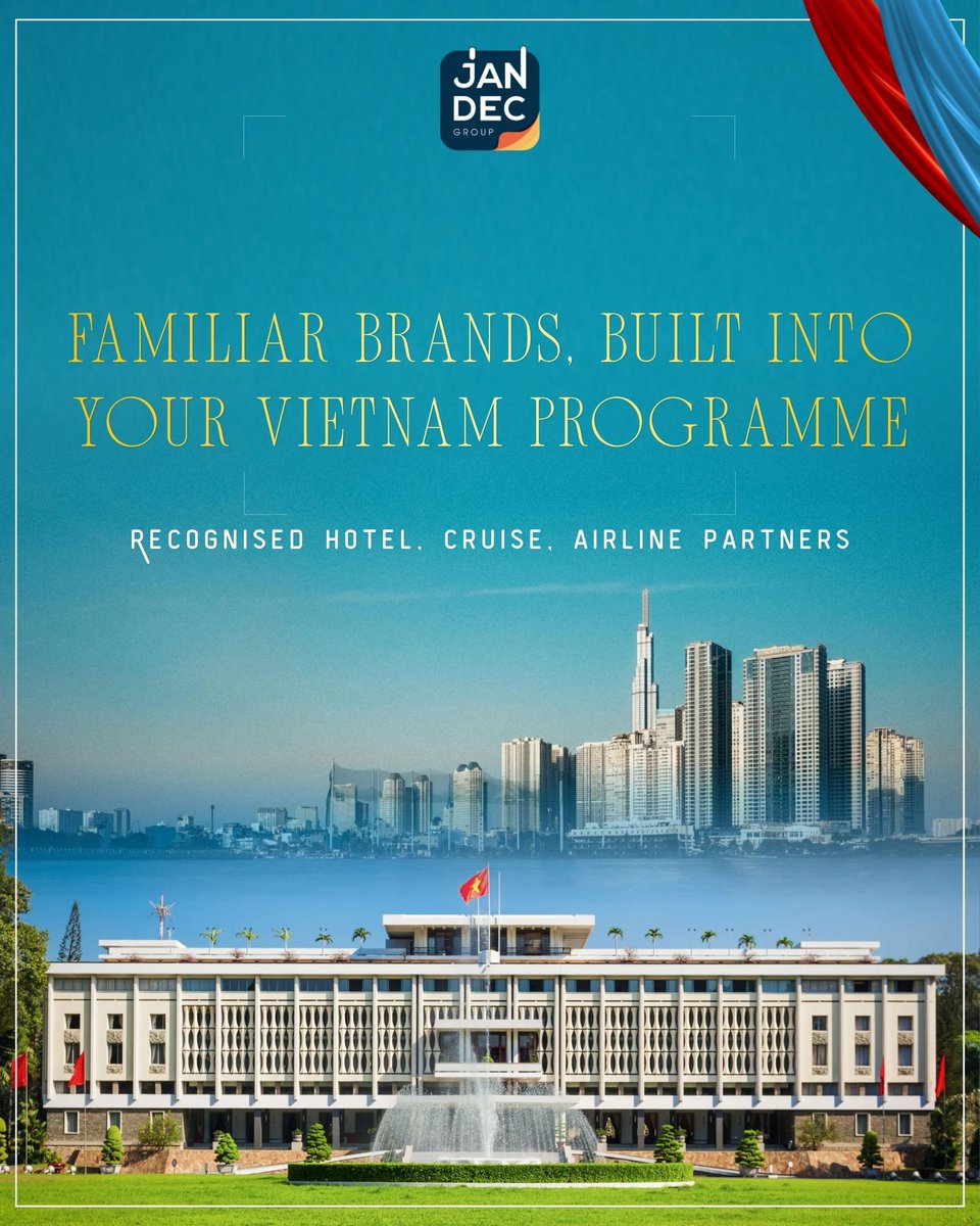 abigail_thorne's tweet photo. Your Vietnam file already runs through hotel and airline brands your client recognises. ▪️ Marriott and Wyndham properties across the itinerary, not only the flagship city hotel
▪️ Ambassador Cruise, the operator behind the Ha Long overnight, run https://t.co/PZoIjhV6Pp