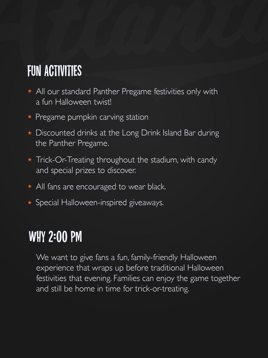 GeorgiaStateFB's tweet photo. Spooktacular Saturday 🎃

GSU plans to kick off its Halloween game at 2 PM, pending final conference TV scheduling. Bring the family for a fun, family-friendly afternoon before your evening plans.
🔗 Learn more: https://t.co/woU6XSRmzj

#LightItBlue | #HistoryHappensHere