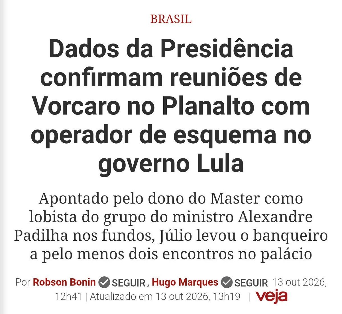 TalesAl79467773's tweet photo. COMPARTILHEM!!!
LULA É VORCARO... VORCARO É LULA!!!!
#FlavioBolsonaroparaPresidentedoBrasil2026 #Flavio2️⃣2️⃣ #FLAVIO #BLOCO22 https://t.co/qpekM0Zjb2