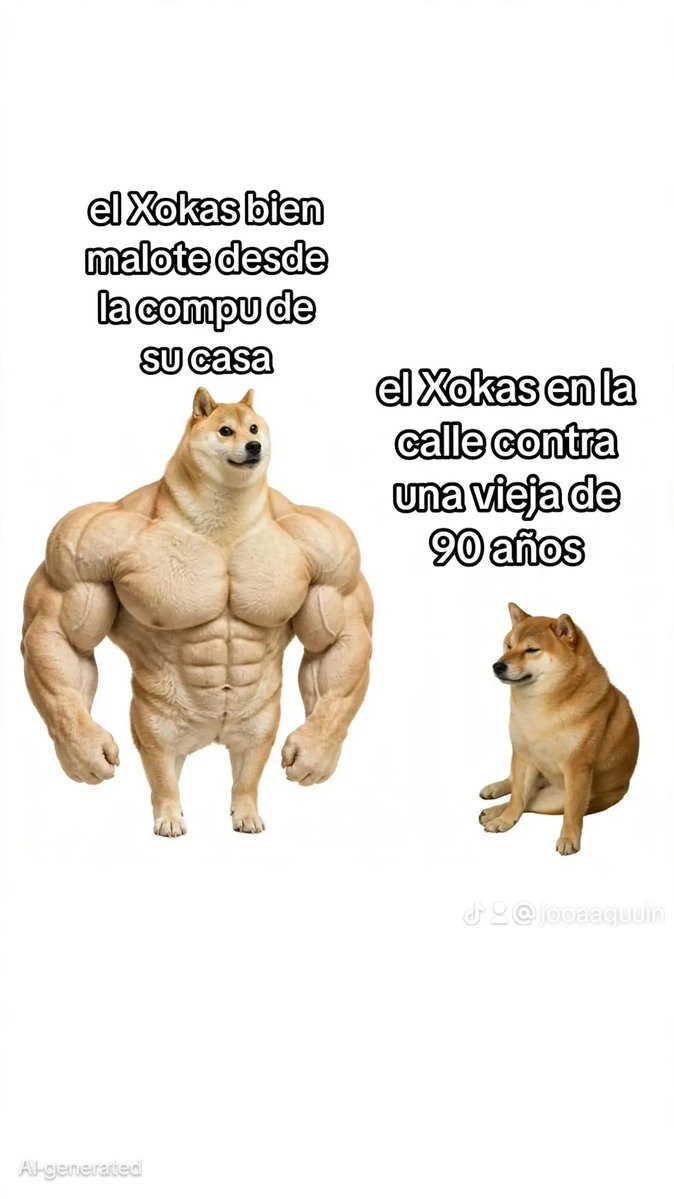 Joaco__X's tweet photo. Qué pasó crack? 🤣 🗣️"Ni disculpas, ni ocho cuartos" 🪨 .
Xokas salió a la calle y lo corrió una abuelita de 90 años 😂
#xokas #humor #meme https://t.co/guehg6lFqU