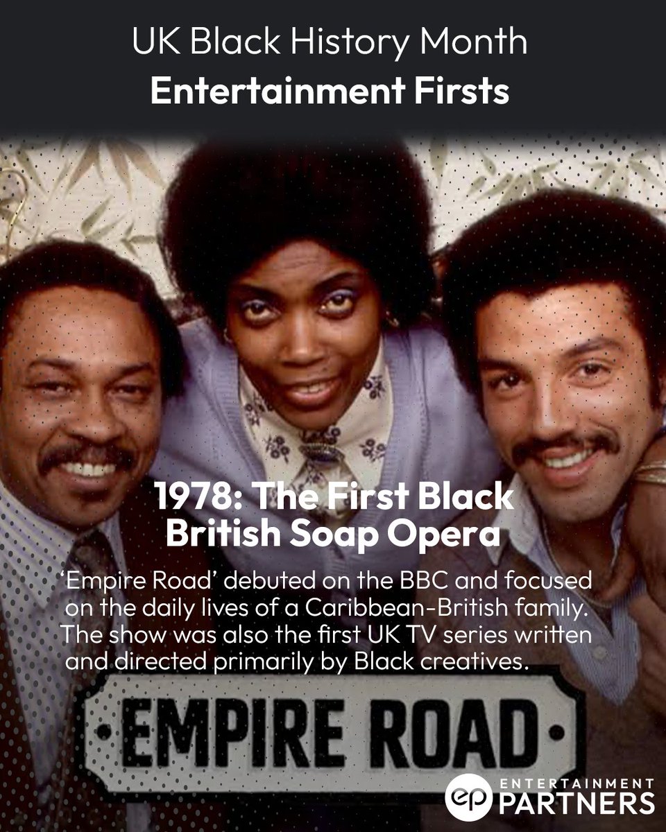 EntPartners's tweet photo. Empire Road was a groundbreaking show for representation in the #UK in portraying communities that were otherwise invisible on television at the time. 

#UKBlackHistoryMonth #EntertainmentsFirsts https://t.co/3Dmn85N7Yr