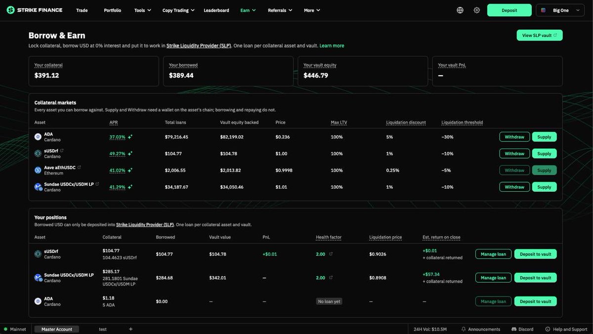 strikeperps's tweet photo. We just shipped another huge feature.

We’ve now integrated RealFI yield into our liquidity vault, earning full yield from them plus our vault returns.

Now earning 50% APR on USD.

Trillions… 🏎️

Link: 🕹️ https://t.co/v9NzTjsk4v https://t.co/PfOC0g5h6K