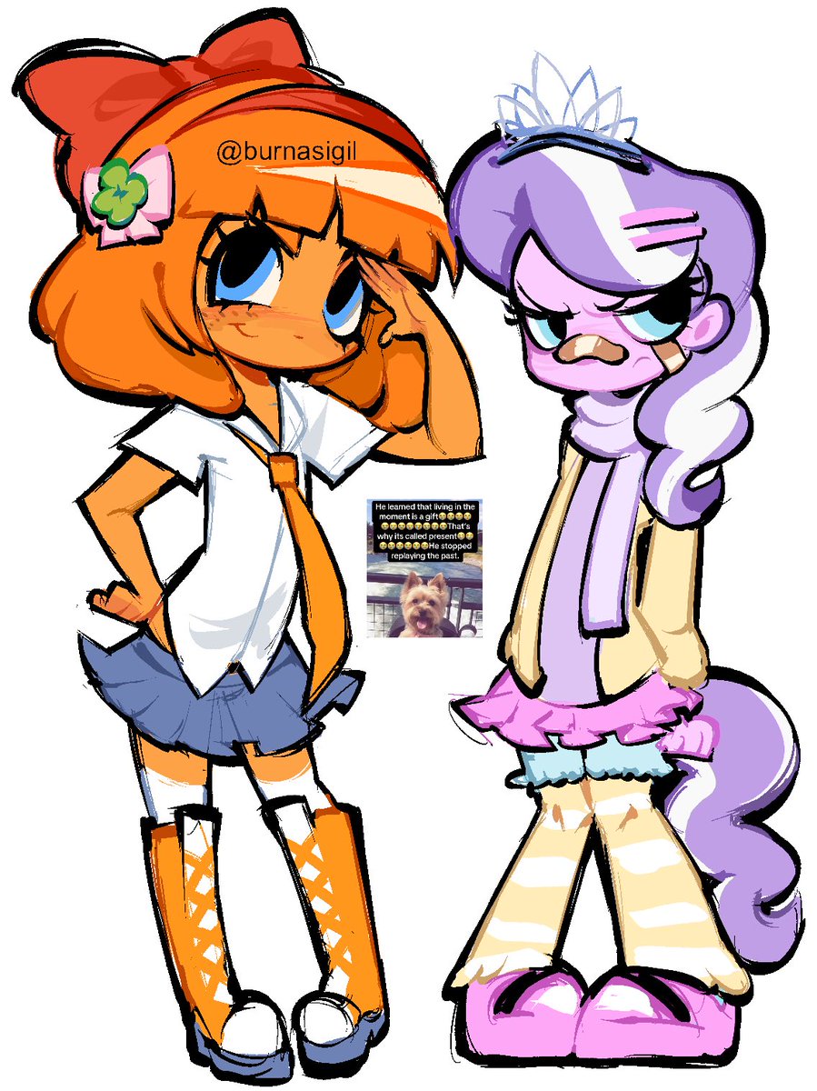 BurnASigil's tweet photo. i think theyd be friends
#mlp https://t.co/DhKvAFcufp