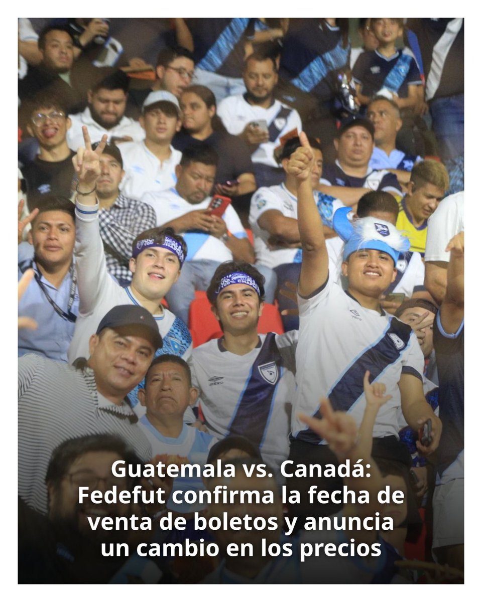 La Fedefut confirmó la fecha de venta de entradas para el encuentro entre Guatemala y Canadá, además de anticipar una reducción en los precios de varias loca…