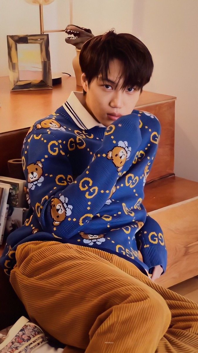 kaidiction's tweet photo. kai x gucci capsule collection was so pretty and cute, named after him and completely inspired by his signature animal 🧸 that was so cool. waiting to see his upcoming one with lacoste https://t.co/qgxtuE9Ic7