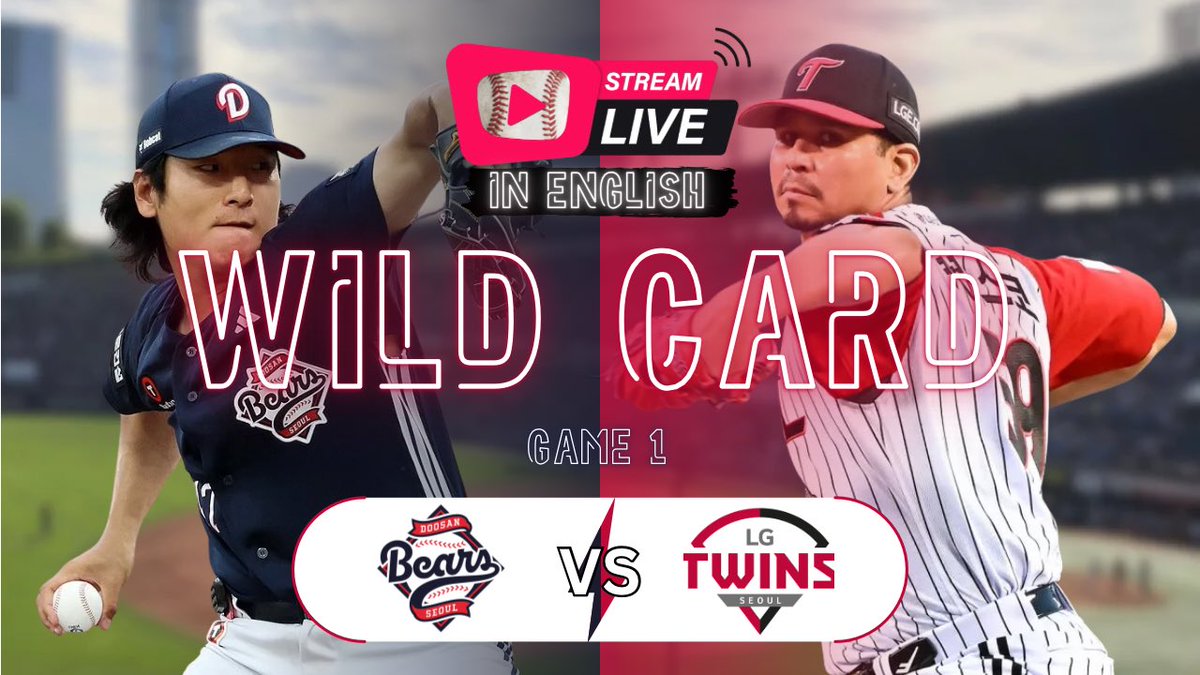 DreadsROK's tweet photo. It’s Postseason Baseball!!

Join me on YouTube and SOOP as I bring you the KBO Wild Card Game 1 between the Doosan Bears and the LG Twins LIVE, with English commentary. Come chat in English or Korean. 

https://t.co/NRO91XevH0

https://t.co/zlr5z3PUXv https://t.co/nKWrbKUB8q