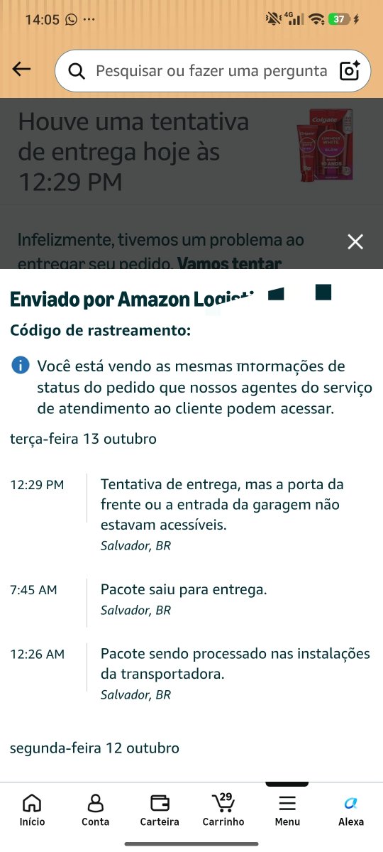 HNR0001's tweet photo. Não comprem na Amazon, a Amazon simplesmente se recusa a entregar na minha casa e o entregador deles fraudulento, mente e diz que não tem ninguém em casa, sendo que temm https://t.co/2kUD4OzCWO