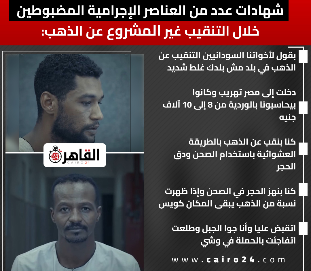 cairo24_'s tweet photo. شهادات عدد من العناصر الإجرامية المضبوطين خلال التنقيب غير المشروع عن الذهب: https://t.co/4Yd8KDeW0c