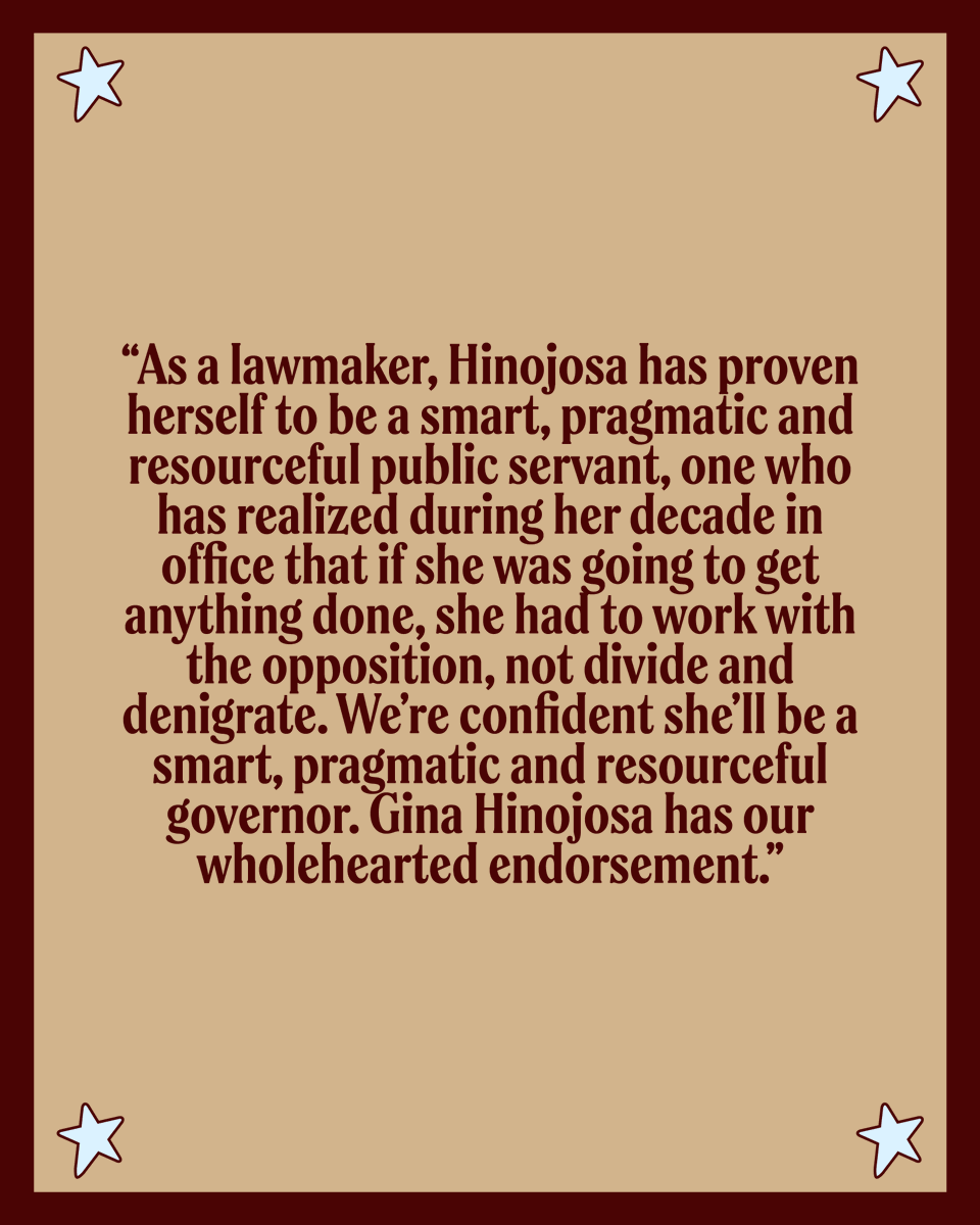 GinaHinojosaTX's tweet photo. Thank you @HoustonChron for this endorsement. 

There's one fight in Texas in 2026: Is Texas a state that's by and for the people, or is this the billionaires' world and we just live here?

I know who I'm fighting for because I know who Texas belongs to. https://t.co/GElc7gqvqN