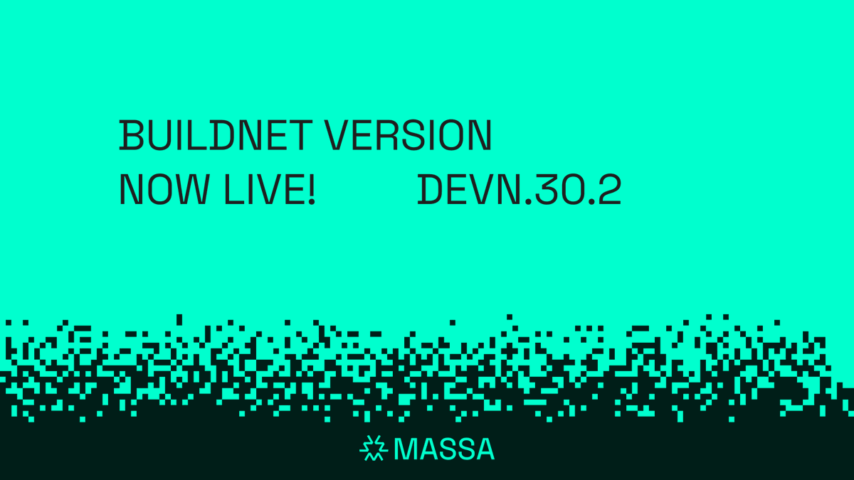 massachain's tweet photo. 📢 New Buildnet version: DEVN.30.2 is live

A new node version has been deployed on Buildnet, bringing several performance and robustness improvements.

🗓️ What to expect

As the new version rolls out, you may encounter:

- Temporary instability on Buildnet, including restarts, resyncs and short interruptions.
- Inconsistencies between tools, as explorers, wallets, SDKs and indexers may take time to catch up and could temporarily display incorrect data.
- Differences in behavior between nodes running different versions.

This is expected during a Buildnet upgrade. Thanks for your patience while we manage the rollout!

⚠️ Notice something unusual?

Please report it here with as much detail as possible, including the tool you're using, node version, operation ID and timestamps.

Happy building! 🚀