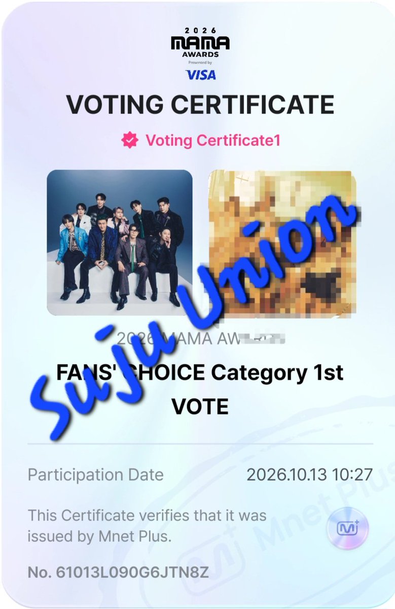 Suju_Union's tweet photo. ‼️ELF, SUJU ESTA NOMINADO PARA LOS MAMA 2026‼️

O sea que = tenemos una votacion por hacer  🗳

Ap 📲 Mnet+ 
✅️1 voto x dia/x cta/x dispositivo/x ID
La votacion equivale al 90% en la ap y el 10% en X esta ultima consiste en usar la palabra clave y los #  que estan en el post en inglés solamente se tomara el primer comentario que se huzo aunque se hagan varios.

VOTO A SUJU PARA LOS MAMA 2026
#.SUPERJUNIOR 
#.2026MAMAVOTE

Hagamos esto junt@s   🤝 votar en Mnet no toma mucho tiempo. Demosle esto para el aniversario 21! 
#슈퍼주니어