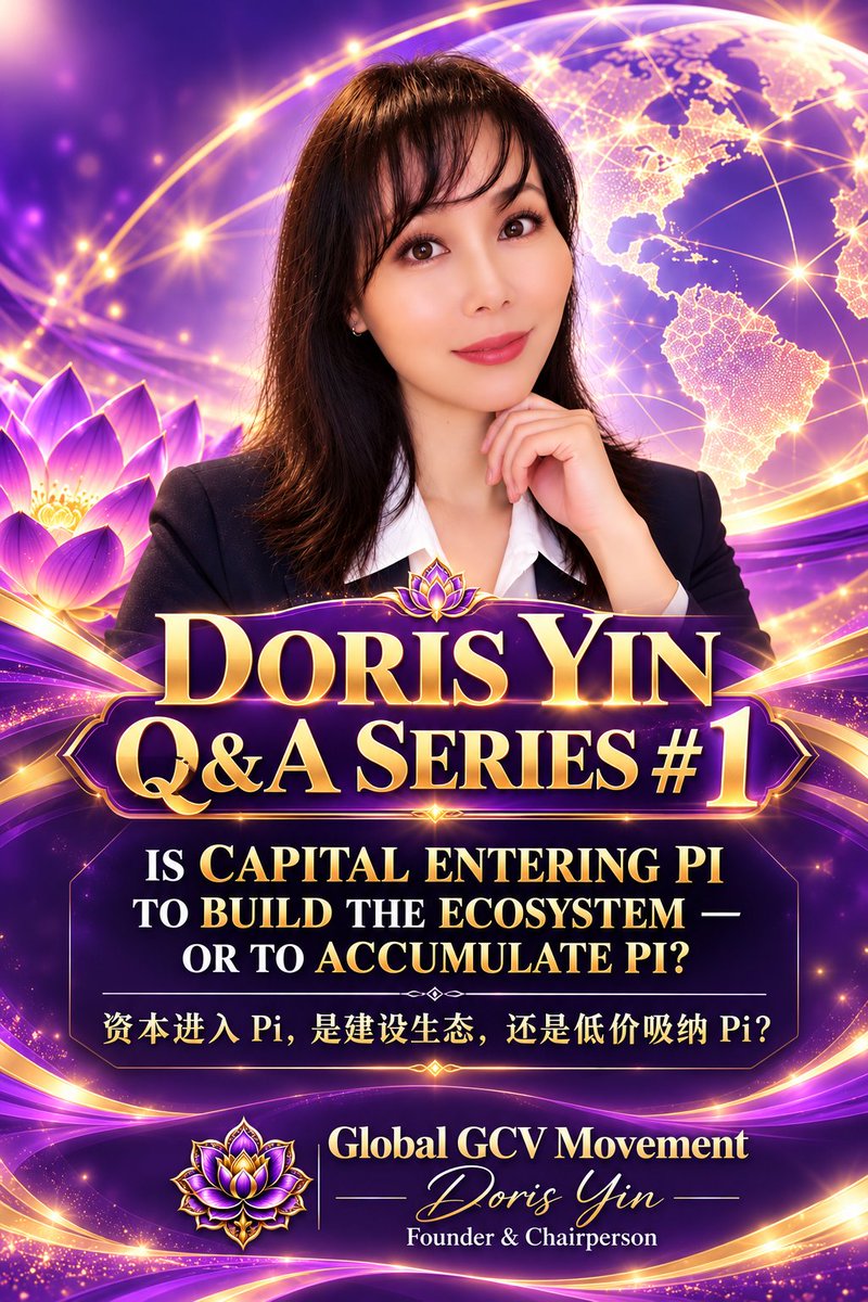 dorisyincpa's tweet photo. Doris Yin Q&A Series #1

Part 2

3. Why Is Pioneer Education So Important?

This is precisely why the Global GCV Movement places such great emphasis on education.

We must help pioneers understand Pi Network's vision, learn about economic principles, and recognize the fundamental difference between treating Pi merely as a tradable asset and actively participating in building its ecosystem.

If pioneers fail to understand this vision, they may unintentionally give up the very opportunity they hoped Pi would provide.

Education helps pioneers think more clearly, understand the broader economic picture, and make informed decisions rather than being driven solely by price movements, fear, or misleading information.

We must encourage ordinary people to participate, learn, build, and truly understand the significance of the economic system they are helping to create.

4. Could the Accumulation of Pi by Large Holders Affect the Success of This Revolution?

This is a fundamental question we must take seriously.

If Pi aims to create greater economic opportunities for ordinary people, but ordinary pioneers gradually transfer their Pi to a small number of large holders, the original vision could face a serious challenge.

Those who already possess wealth have the financial means to accumulate more assets. Ordinary people, on the other hand, often have limited resources and may not fully understand the economic forces influencing the distribution of Pi.

That is why we cannot ignore the potential consequences of large-scale accumulation.

We must ask not only whether capital is entering Pi, but also how that capital participates in the ecosystem and how changes in Pi ownership could affect ordinary pioneers.

Capital invested in the Pi ecosystem to build businesses, develop practical applications, support merchants, and expand real economic activity is fundamentally different from capital that simply accumulates Pi from ordinary holders.

We welcome capital that contributes to ecosystem development. At the same time, we must recognize how important it is to preserve opportunities for ordinary people to participate meaningfully in this economic transformation.

5. My Message to Global Pioneers

Dear pioneers around the world,

Please take the time to truly understand the vision of Pi Network.

Do not treat Pi merely as another cryptocurrency that you hold while waiting for the price to rise so you can sell.

Do not allow misleading information or short-term market movements to replace your own understanding of Pi and its ecosystem.

Learn. Participate. Build. Understand the economic principles behind what you are helping to create.

Pi Network offers ordinary people an opportunity to participate in a new digital economy. However, the realization of this vision depends, in part, on whether pioneers understand the opportunity and actively contribute to building the ecosystem.

At its core, this is a struggle over economic opportunities and the distribution of resources.

Those who already possess wealth have the means to accumulate more, while ordinary people are hoping for an opportunity to change their economic circumstances.

If ordinary pioneers do not understand the significance of Pi and gradually surrender their holdings to those with greater financial resources, this could affect the success of the broader economic transformation that Pi aims to achieve.

A revolution intended to empower ordinary people requires ordinary people to understand what they are participating in.

This is why pioneer education matters.

This is why understanding the vision matters.

And this is why every pioneer must recognize that building the Pi ecosystem requires much more than simply watching the price.

We must understand the opportunity, actively participate in building the ecosystem, and work together toward the vision of a more inclusive and accessible digital economy.

— Doris Yin

Founder & Chairperson
Global GCV Movement