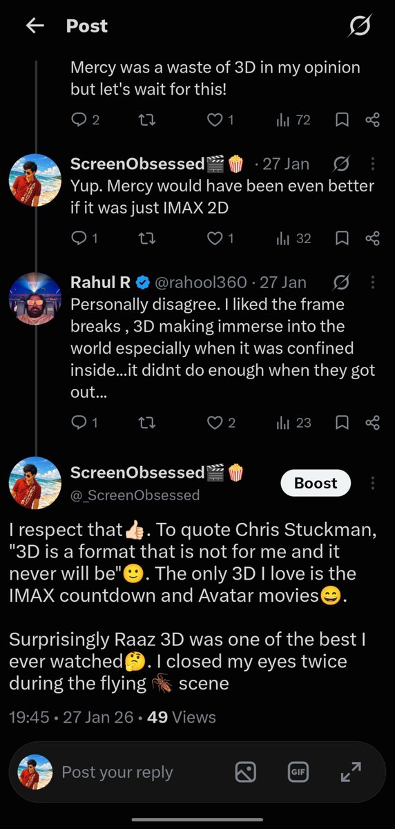 _ScreenObsessed's tweet photo. If the list of the 3D releases by #Cinepolis #RealD3D is true then I'm not surprised by Raaz 3😄

As mentioned long ago in one of the discussions 👇🏻, Raaz3D had few of the best 3D scenes I have ever seen in my life and I've seen a lot of 3D😄 https://t.co/58EVcsf9mM