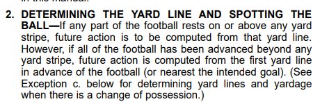 jarfacaa's tweet photo. @HOFApp That's not how it works

If the ball is touching the 7 yard line and he gets an inch, that counts as getting to the 6 and counts as a yard 

If it starts inside the 7 he has to get all the way inside the 6 yard line to earn a yard

It's been like this for 50 years https://t.co/Go0mRXjrfw