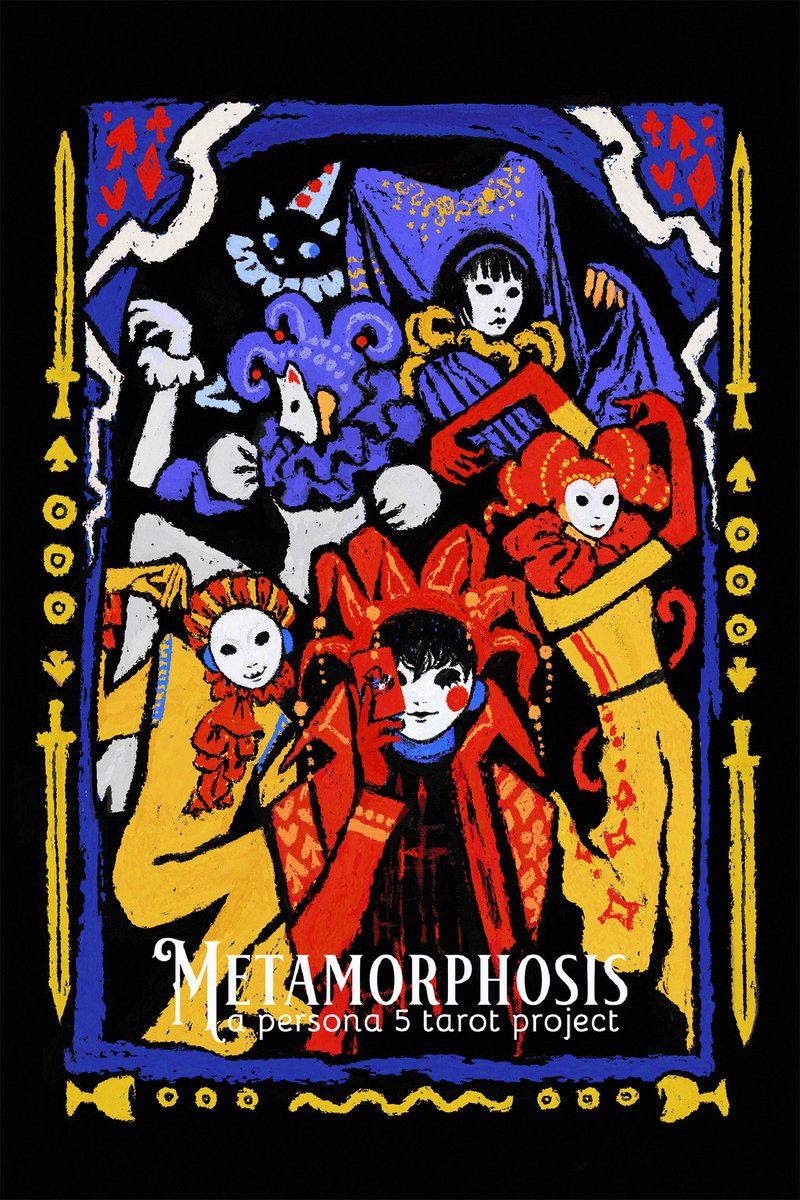 alexcsiple's tweet photo. my cover for the persona 5 tarot guidebook #p5 https://t.co/1hQUPJCUT8