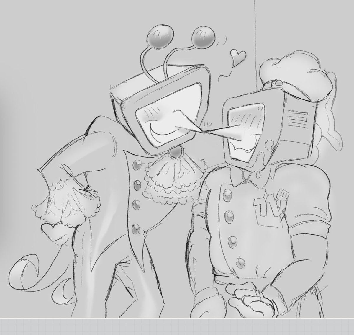 lulucinnabon's tweet photo. haha sorry I’m posting alot, some more Mr.Sterling &amp; other TV interactions + magma drawing #deltarune #tenna #doublefeacher https://t.co/O7PbLFgX24
