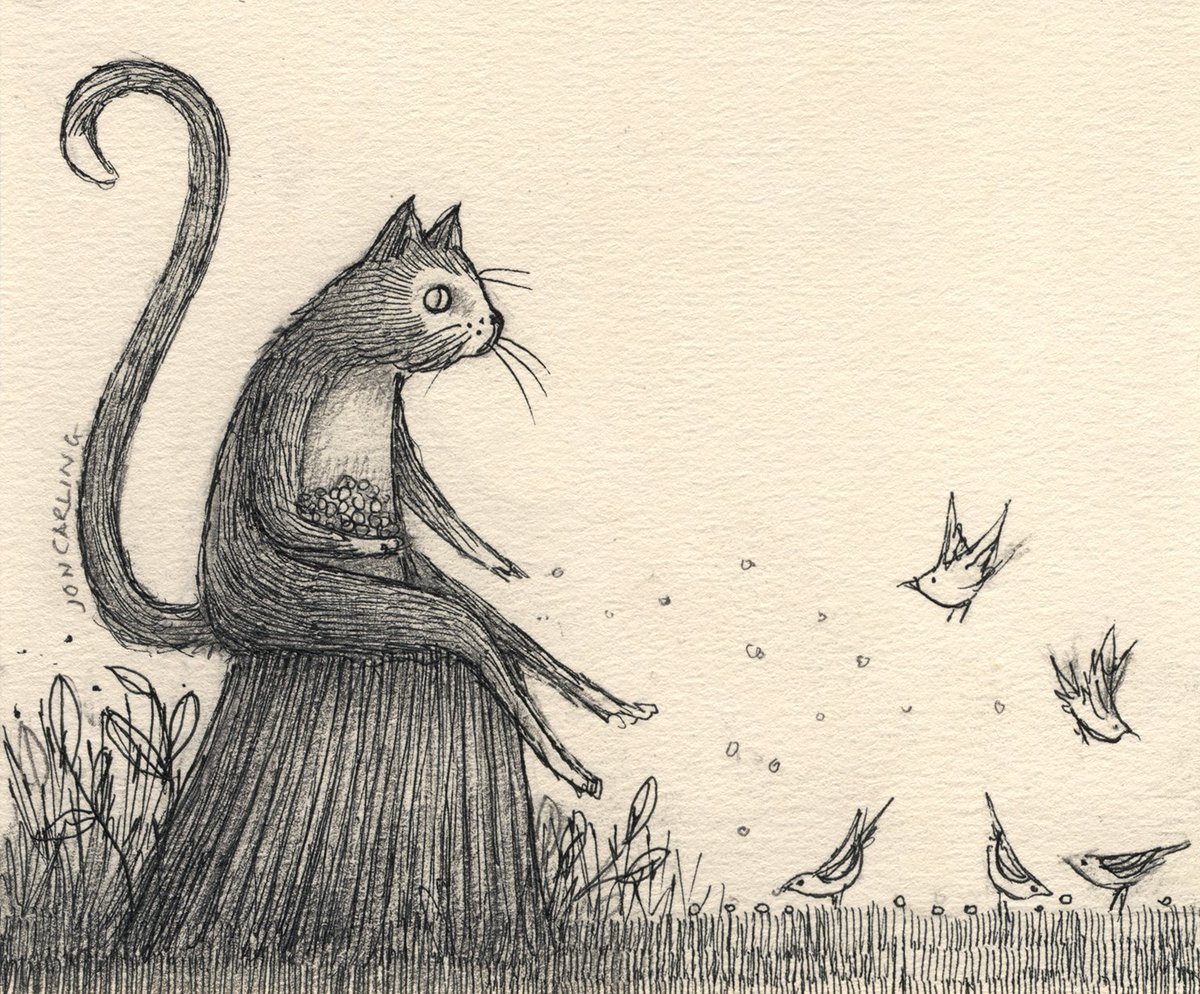 JonCarling's tweet photo. 'He likes to toss seeds to the birds from his favorite stump'
Inktober day twelve
#joncarling #inktober2026 #toss https://t.co/JtJnXR6PCK