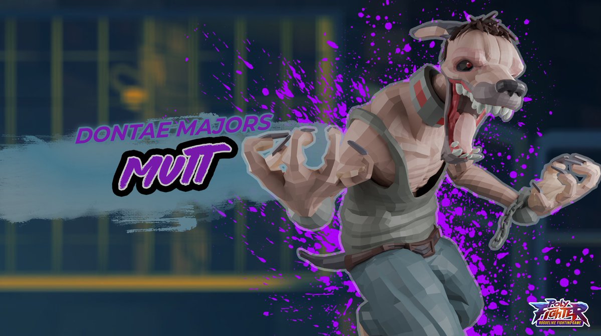 Swordtee40's tweet photo. ✨ROLE ANNOUNCEMENT!!✨

🤜...and FIGHTING GAME DEBUT! 🤛

I'm given the green light to FINALLY speak about this! Now that the early access for @PolyFighterGame is out on Steam, I'm so very excited to announce that you can hear me as the voices behind both MUTT and THE HANDLER! https://t.co/zuTR3hWAGa