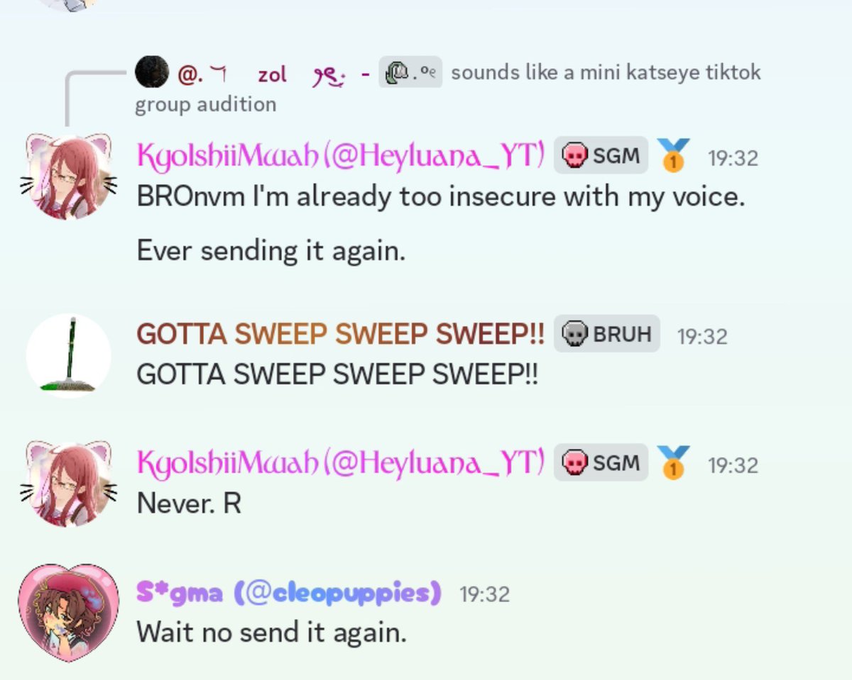 Anny_mano's tweet photo. Zol, from seishun server, made me more insecure about my voice and made me enter severe stages of sadness and grief. #seishun #seishuntwt #seishuncord https://t.co/b26pdN3tWa