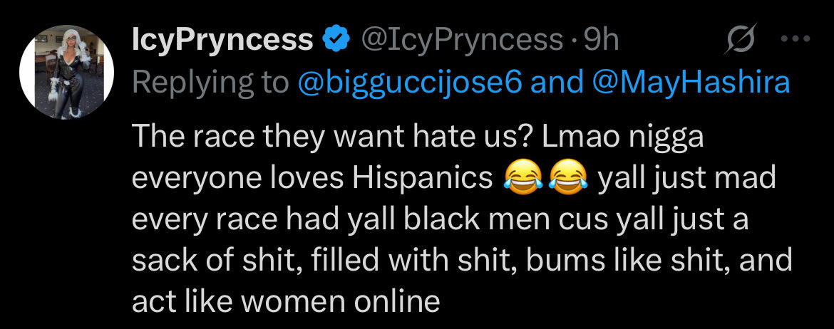 KobeBeanMM0824's tweet photo. @IcyPryncess @belezapretaa Thought you hated black men??? https://t.co/YFtiKxe2cC