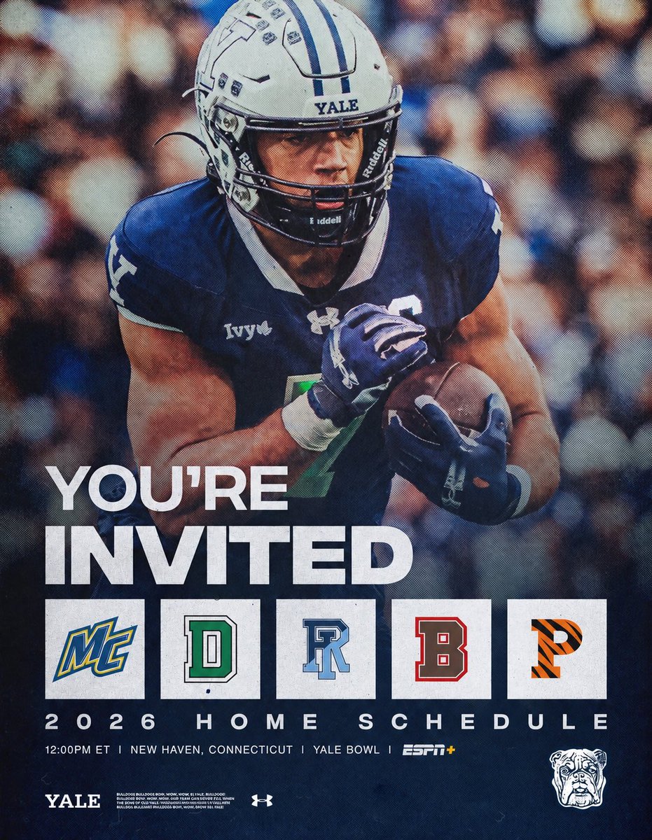 FinleyEarner's tweet photo. Thank you @coach_cahill, Coach @Bigstef72, and Coach @AlexKurtzYale for inviting me to game day at the Yale Bowl!

I’m looking forward to experiencing the @YaleFootball program and seeing the Bulldogs in action against @RhodyFootball this Saturday!

#ThisIsYale #GoBulldogs https://t.co/3KAe6z92WH
