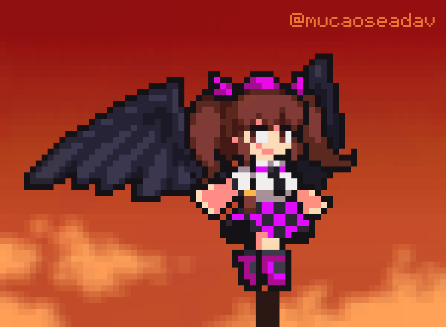 MucaOseaDav's tweet photo. Day 13 🐦‍⬛💜
#touhou #東方Project #東方 #pixelart #touhoutober https://t.co/CaTYQgRA4m