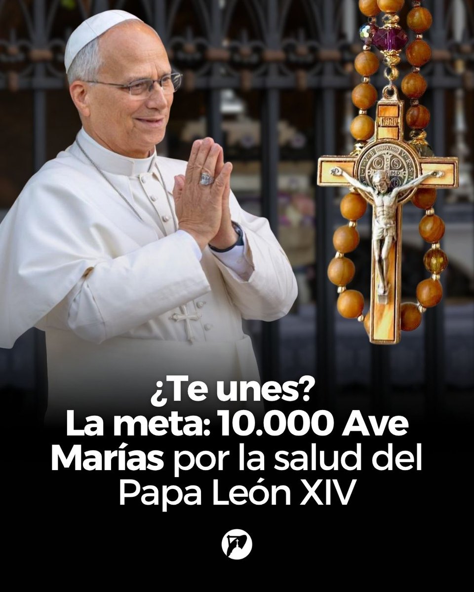 ChurchPOP_es's tweet photo. ¡Recemos por la salud del Papa León XIV!

➡️ Las religiosas de El Dardo lanzaron una iniciativa para reunir 10 mil Ave Marías por la salud y recuperación del Santo Padre. ¡Tú también puedes sumarte!

🕊️ El Vaticano informó que al Papa le diagnosticaron un adenocarcinoma pulmonar y que fue sometido a una operación en el Policlínico Gemelli de Roma, realizada sin complicaciones.

🙏 Encomendemos al Santo Padre a la protección de la Virgen María. ¿Te unes a esta campaña de oración?

🔗 Lee el artículo completo aquí: https://t.co/fS51vFi2Nm
✍🏻 Harumi Suzuki
💡 Crédito: eldardo.pes, Instagram
