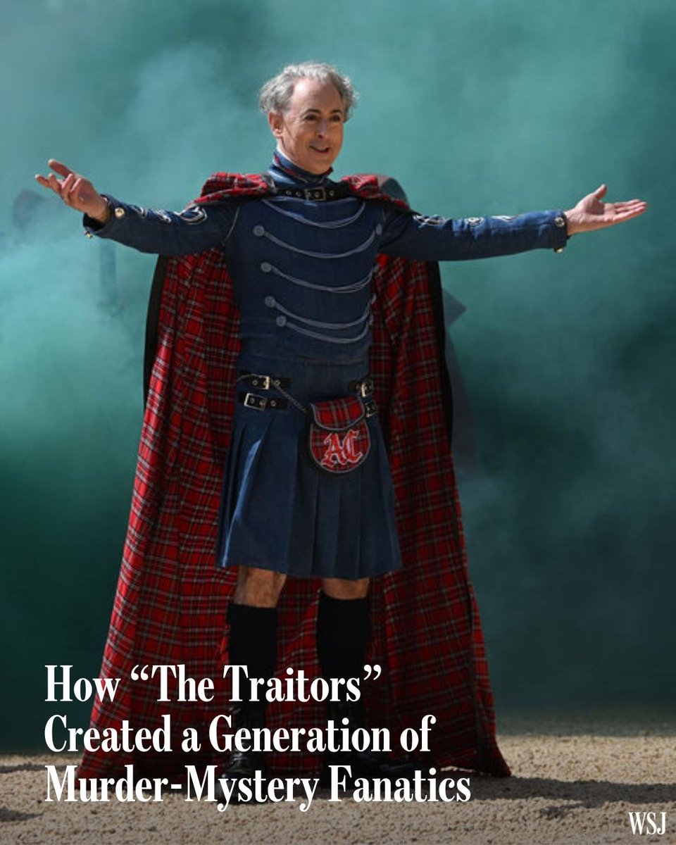 WSJ's tweet photo. Millions of fans have helped grow “The Traitors” from a reality TV series into a sprawling entertainment franchise including live events, online games, clothing and an upcoming West End stage show. 🔗 https://t.co/zRbldJPtXs https://t.co/zrH0p2n5il