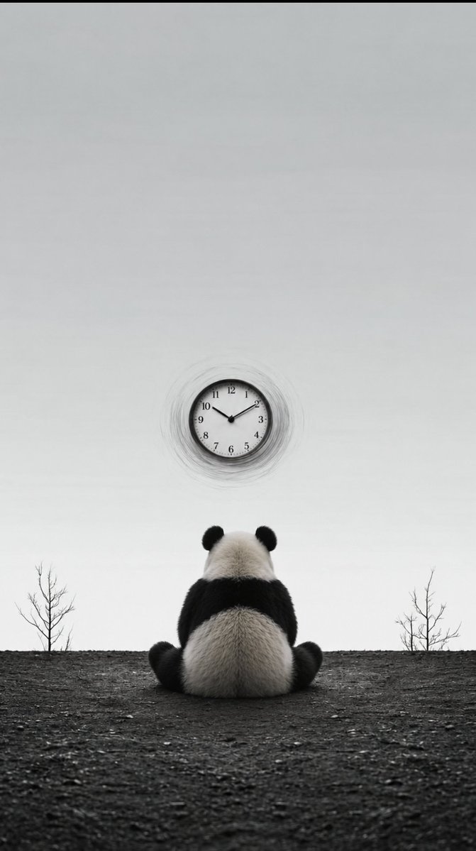 Iwerkmeme's tweet photo. time keeps moving. the vision stays. ⏳🐼 https://t.co/TsMynQPADb
