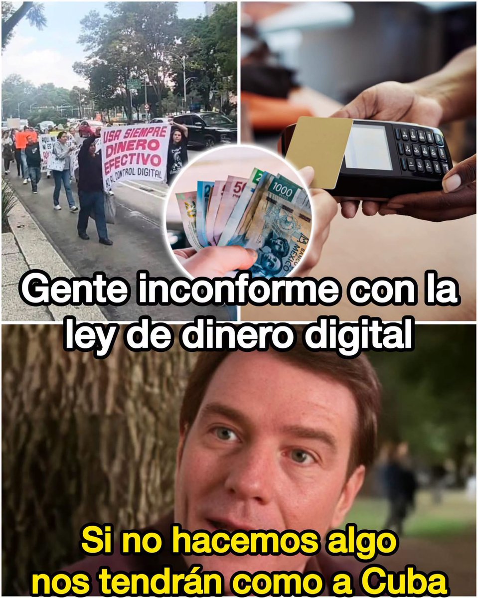 VigiaCiudadano7's tweet photo. 🚨💸🇲🇽 ¡SE PRENDE LA CALLE! CRECE EL RECHAZO A QUE EL DINERO SEA SOLAMENTE DIGITAL 😳🔥

¡Pónganse truchas, porque el tema del dinero ya está levantando cejas y calentando los ánimos! Han comenzado a circular manifestaciones y críticas contra las iniciativas que buscan impulsar los pagos digitales, pues hay personas que temen que el efectivo termine perdiendo terreno hasta convertirse en una reliquia del pasado. ¡Como el teléfono de tapita de la abuelita! 

Y es que para muchos, el problema no es poder pagar con tarjeta o desde el celular. ¡Faltaba más! El problema comienza cuando surge la preocupación de que algún día ya no puedas elegir cómo pagar porque todo tenga que pasar por una cuenta bancaria, una aplicación o una plataforma electrónica.

Quienes defienden el efectivo aseguran que los billetes permiten hacer compras sin depender de una conexión a internet, sin intermediarios bancarios y sin dejar un registro electrónico de cada movimiento. Además, recuerdan que no todas las personas tienen un teléfono inteligente o saben utilizar la banca digital.

Pero aquí viene lo sabroso del asunto: mientras unos celebran la comodidad de pagar con un clic, otros se preguntan qué pasaría si una cuenta queda bloqueada, falla el sistema o alguien pierde acceso a su dinero por un problema tecnológico. Porque una cosa es que se caiga TikTok y no puedas ver los chismes, ¡y otra muy diferente es que no puedas pagar la despensa! 

Y ni hablemos de las comisiones, las contraseñas, los códigos de verificación y esos mensajes que llegan cuando ya estás formado en la caja: «No pudimos completar tu operación». ¡Gracias, banco, justo lo que necesitaba para cerrar con broche de oro mi quincena! 

Eso sí, los pagos digitales también tienen ventajas y no existe una única forma de ver el asunto. La verdadera discusión está en encontrar un equilibrio entre modernizar los servicios financieros y garantizar que las personas puedan seguir utilizando efectivo si así lo desean.

Porque, seamos sinceros, nadie quiere que el día de mañana saques un billete de 500 pesos para pagar los tacos y el taquero te responda: 

«Disculpe, joven, aquí solamente aceptamos transferencia, reconocimiento facial y comprobante de domicilio». 🌮

¿Tú qué opinas? ¿El efectivo debería seguir siendo una opción para todos o estamos avanzando hacia un mundo donde hasta comprar un chicle necesitará autorización bancaria? 💵
