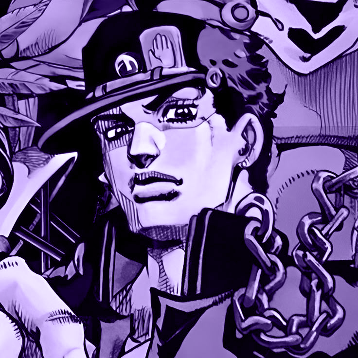 VioletDrives's tweet photo. Jotaro Kujo and processing trauma, or how trauma changed Star Platinum; an analysis thread 🧵 https://t.co/Vk5q3wNkX1