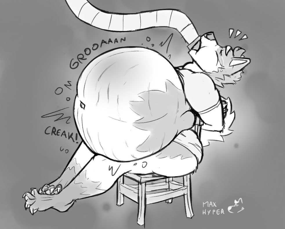 MaxHyperHusky's tweet photo. The idiot was looking a lil too smug so now he's getting stuffed silly  

#furry #furryart #furrynsfw #nsfw #stuffing #furryinflation https://t.co/rcpxfCKOnL