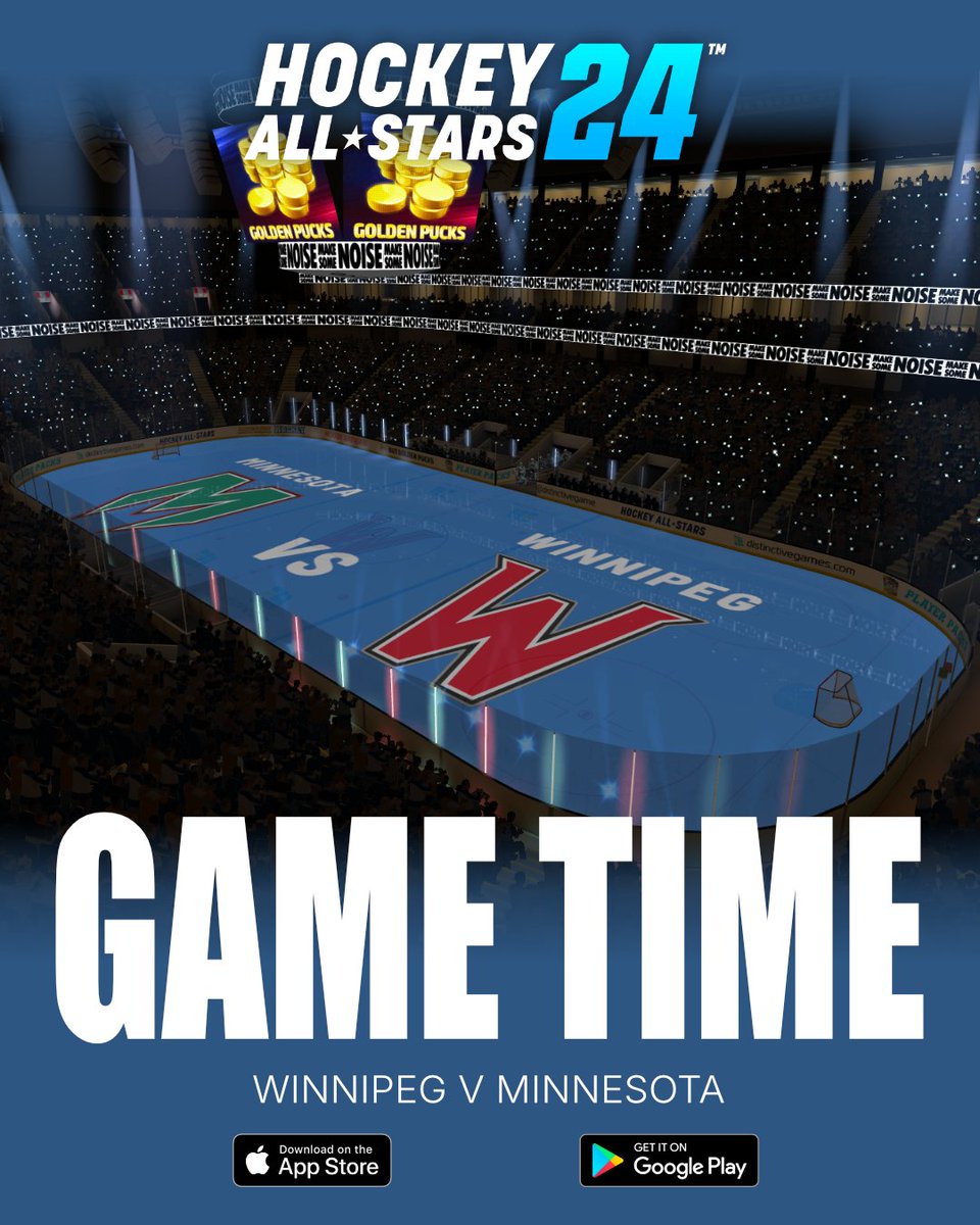 DistinctiveGame's tweet photo. Winnipeg vs Minnesota 🥶🏒

Finally, a hockey matchup where the weather outside is colder than the rink 💀

Warm up with HOCKEY ALL STARS 24! 📲
#Hockey #IceHockey #HockeyAllStars24 https://t.co/ej7emGwo3U