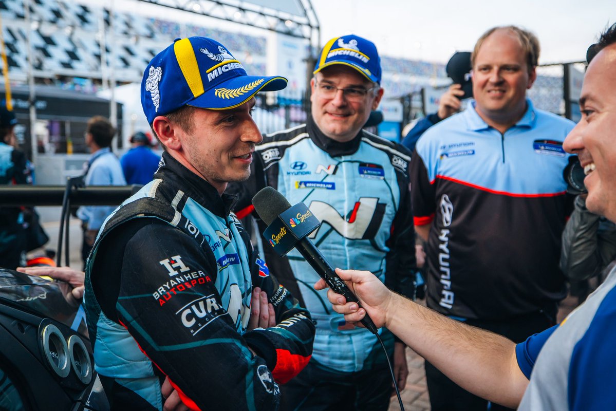 BHA's tweet photo. An incredible season for the No. 76 Hyundai Elantra N TCR crew! Five podium finishes, including two wins, and championship runners-up for the second year in a row! 👏 https://t.co/YmJ9qcYUro