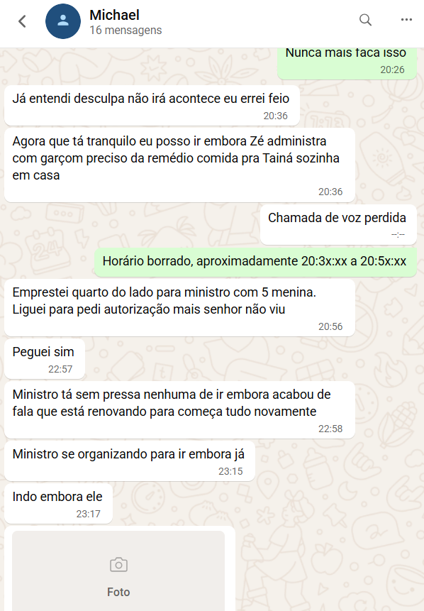 1uc4s_m1theus's tweet photo. BOMBA 🚨 / ATUALIZAÇÃO no MasterWhats

Subiu agora a festa de 28/02 no triplex do Vorcaro:
“Emprestei quarto do lado para ministro com 5 menina.”

Depois: “Ministro tá sem pressa nenhuma de ir embora… renovando pra começa tudo novamente.”

Dias depois Rayanna cobra R$ 10 mil: “Ela disse que ficou com o kassio.”

Investigadores da PF e do STF interpretam como possível referência ao ministro Kassio Nunes Marques. Ele nega.

E Lula confirmou o encontro com Vorcaro no Planalto (dez/2024). Disse que foi meia hora e que o banco seria analisado “como qualquer banco”.

Tudo pesquisável agora: https://t.co/gkZdx0yuZB