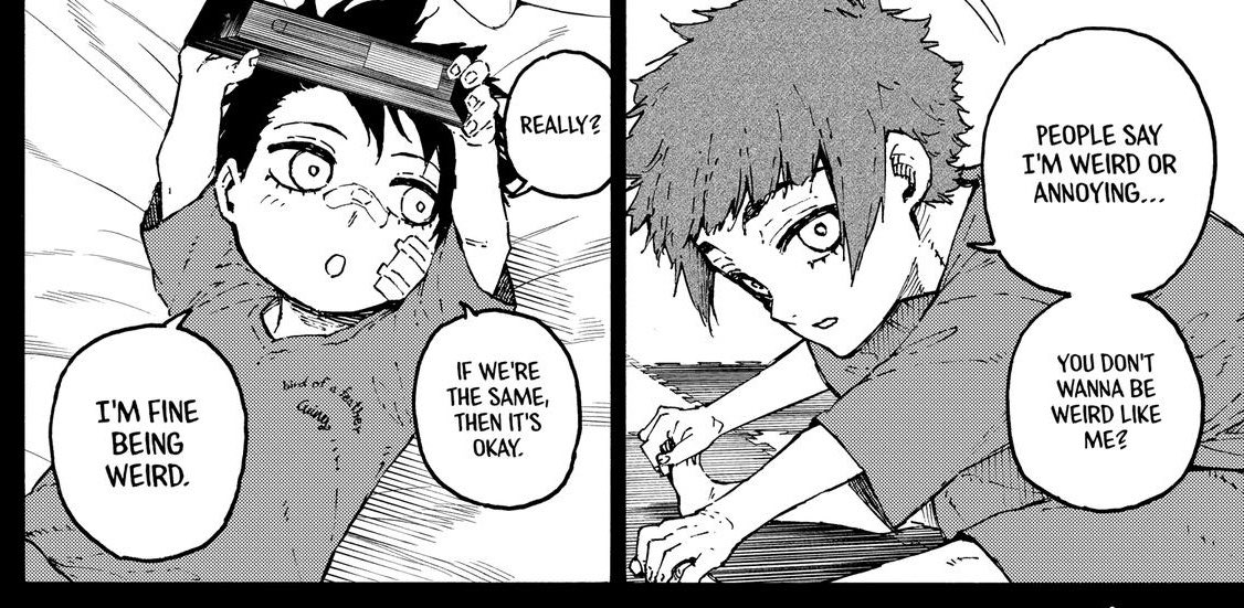 luiitoshi's tweet photo. the concept of baby Rin worrying about being weird but accepting it the moment Sae tells him he also gets called weird just so they can be the same💔💔 these two make me sick https://t.co/GsD9brHq8D