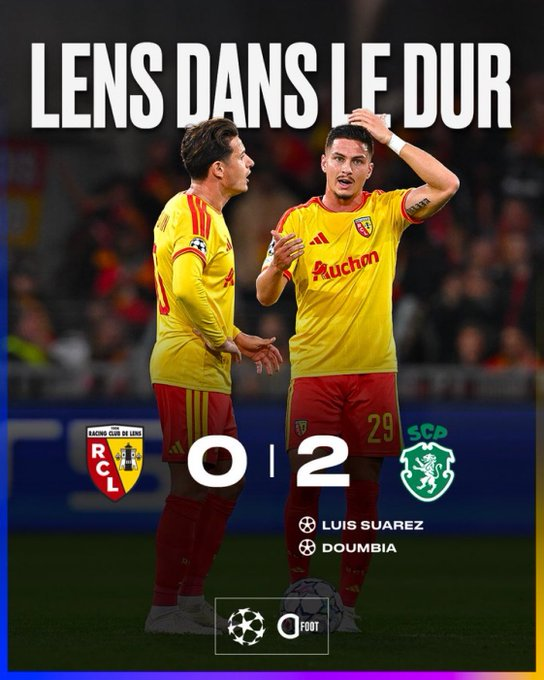 ProlifikGoals's tweet photo. 🚨 LENS IS DEFEATED TONIGHT BY SPORTING PORTUGAL FOR THE RETURN OF THE CHAMPIONS LEAGUE TO BOLLAERT !!! https://t.co/YtqdgsY7G2