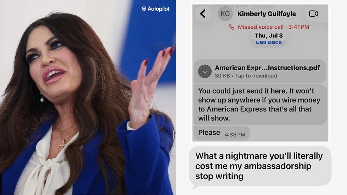 pelositracker's tweet photo. Breaking: The White House forced U.S Ambassador to Greece Kimberly Guilfoyle to quit asking a donor to pay her $100,000 credit card bill in exchange for favors https://t.co/0uUZGuiYuu