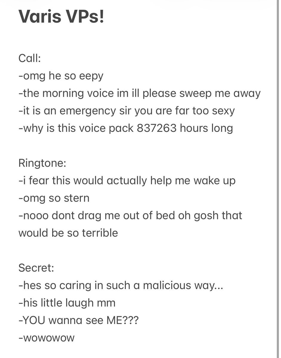 CheesyWorm's tweet photo. #VarisVoicepack thank u sir for my life i have been blessed. here is my review... its all over the screen https://t.co/mmASXypJRS