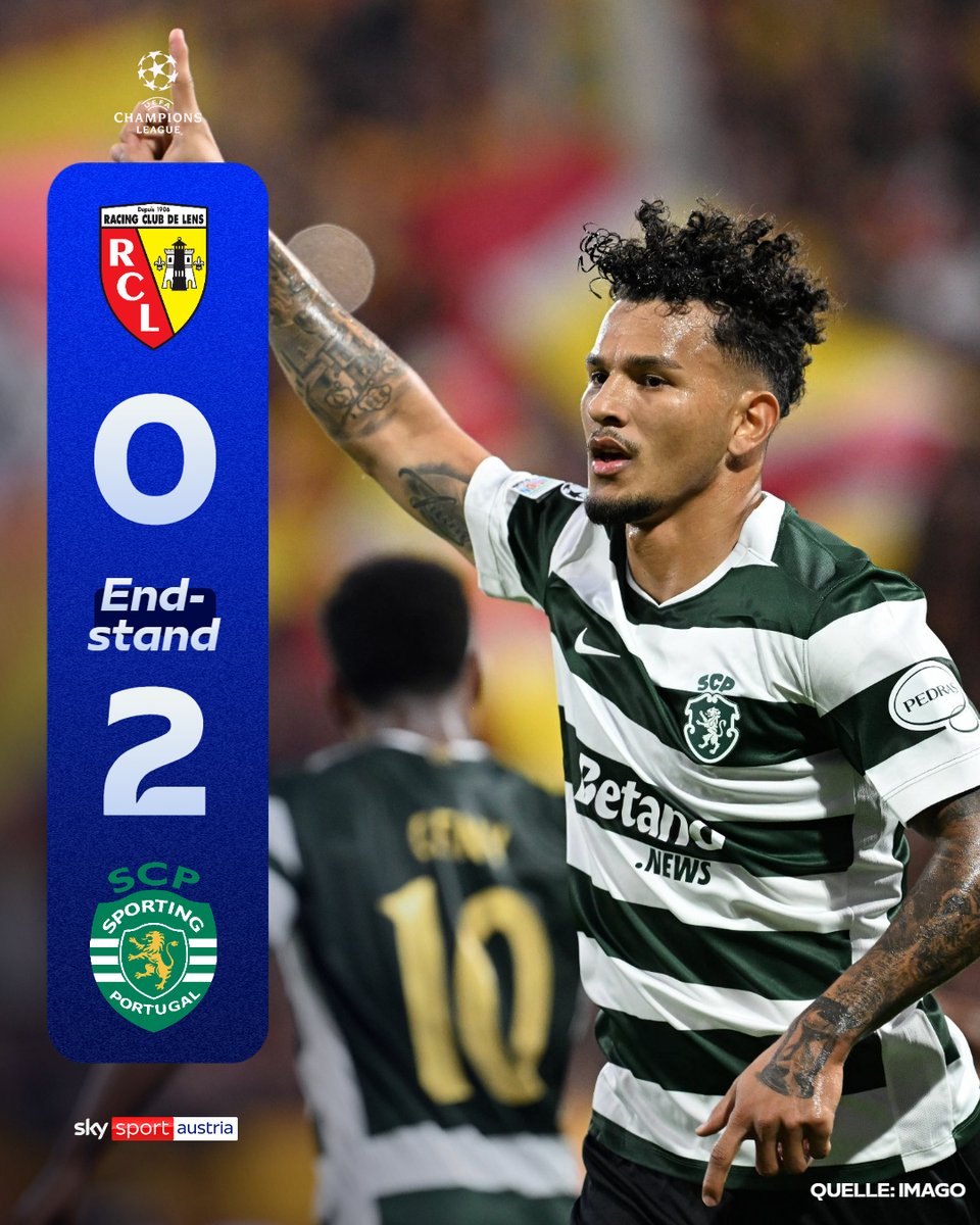 SkySportAustria's tweet photo. Baidoo und Lens kassieren Heimpleite gegen Sporting – Premierensieg für Sabah

👉️ https://t.co/uz0tKc6jVf

#SkyCL #UCL #LENSPO #SABSLA https://t.co/IhDk0339a0