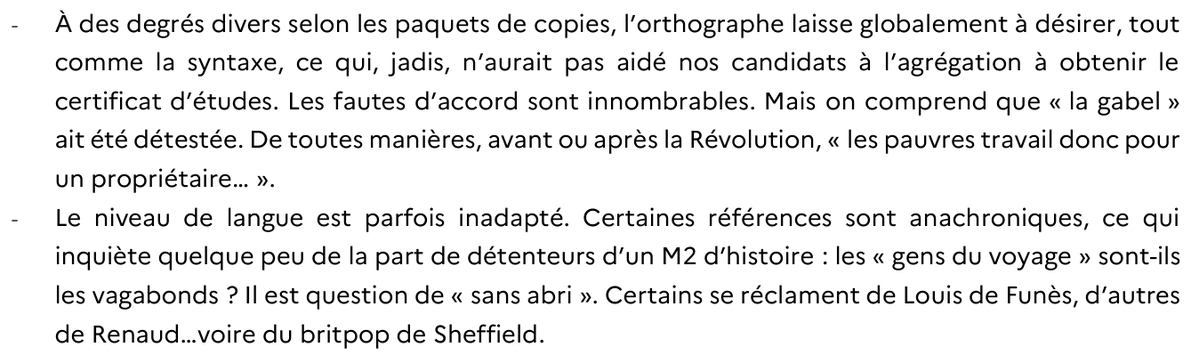 Tahm_osG's tweet photo. Le rapport 2026 de jury de l'agrégation d'histoire étant sorti, c'est l'heure de rire un peu (à défaut de pleurer)... https://t.co/piKUUktzIN