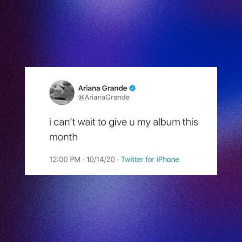 PopBase's tweet photo. 6 years ago today, Ariana Grande announced the release of ‘Positions’ later that month. https://t.co/uJ8ynoM40c