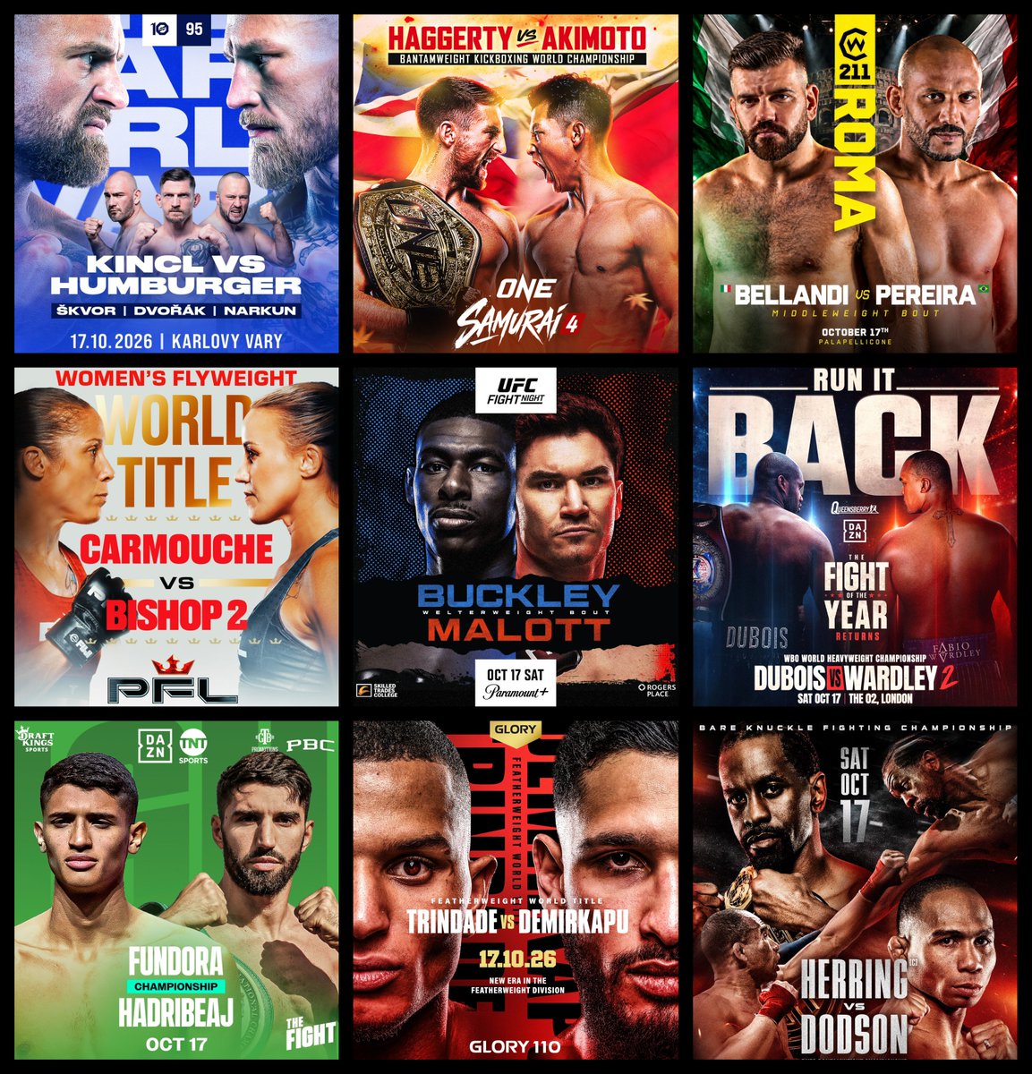 Grabaka_Hitman's tweet photo. Live Combat Sport Schedule: 10/13 - 10/19
Complete schedule w/ fight cards, PPV & free live streams HERE:
▶️https://t.co/FGCtm3tcji
#UFCEdmonton #DuboisWardley2 #PFLChicago #ONESamurai4 #GLORY110 #OKTAGON95 #CW211 #FundoraHadribeaj #BKFC #BS37 #A1Combat #RISE202 #Shooto #RKENA https://t.co/UbTSXFNCEU