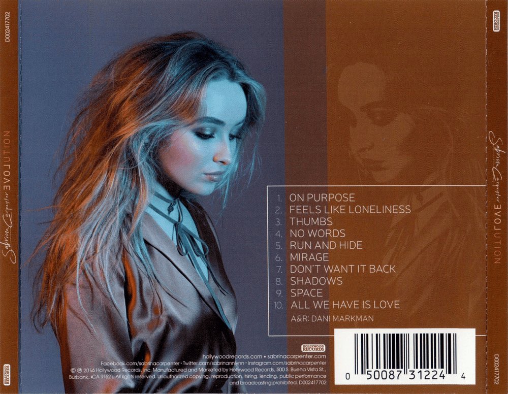 PopBase's tweet photo. 10 years ago today, Sabrina Carpenter released ‘EVOLution.’ https://t.co/lIsmnRtfuQ