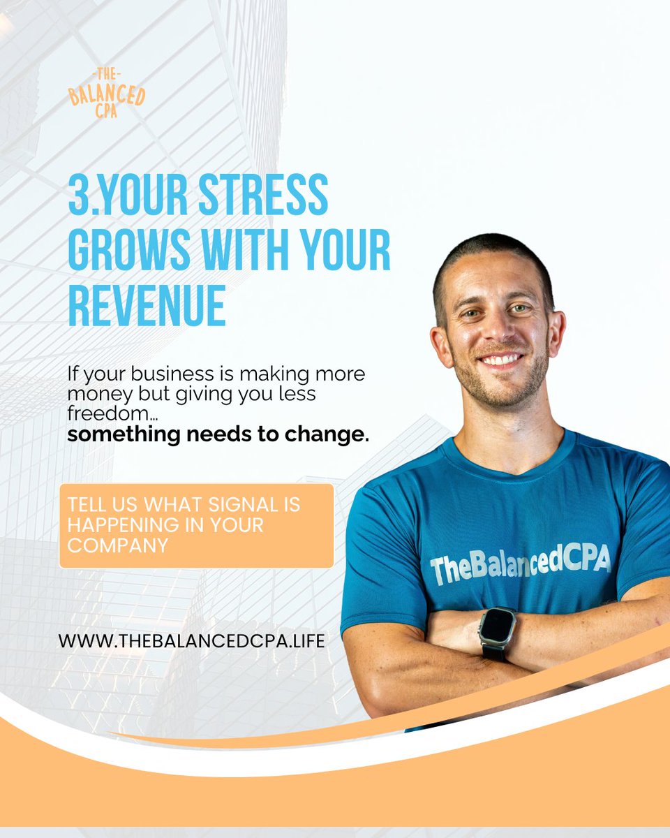 TheBalancedCPA's tweet photo. Growth is thrilling, but more revenue isn't always healthier. If urgency is constant decisions rely on you stress rises with income it may be time for structure not just growth. Aim for growth with freedom. #TheBalancedCPA #BusinessGrowth #SustainableGrowth https://t.co/RyBe6f6mXX