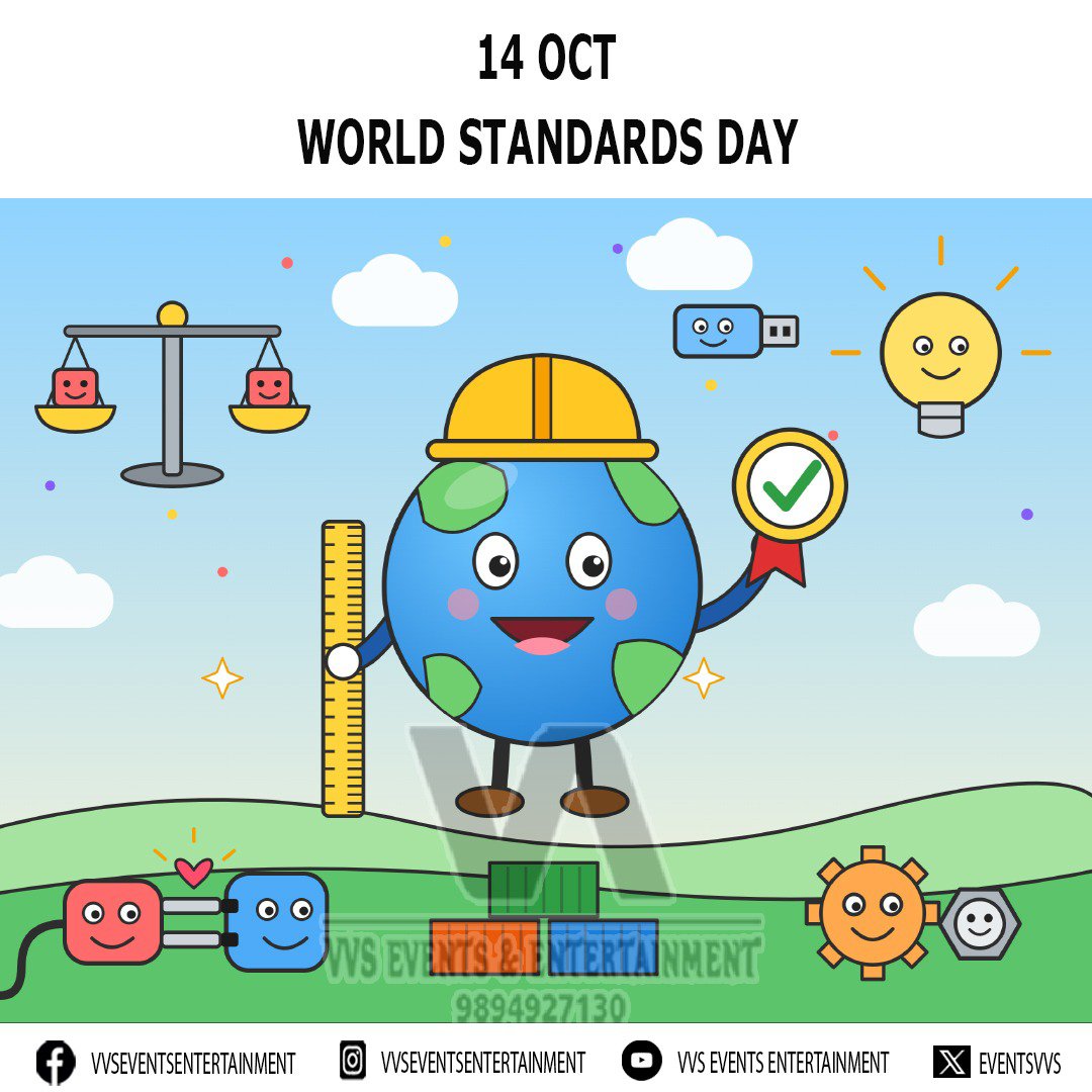 EventsVvs's tweet photo. World Standards Day
World Standards Day 2026
#WorldStandardsDay
#WorldStandardsDay2026
#StandardsDay
#StandardsDay2026
#Standards
#WSD
#WSD2026
#WSDay
#WSDay2026
https://t.co/L3706S0fgY
https://t.co/h67tMARAhJ
https://t.co/qUpZgt4oWv
https://t.co/bM0Or8cH5S https://t.co/t5BY67dQpj