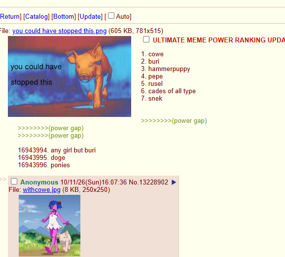 s4ndeer's tweet photo. cowe the pig just became the #1 meme on 4chan

literally the new doge, finally run cowecoin
https://t.co/KtRRa4GLgP

like 60 pages full of threads at the bottom, click "view" to see posts: https://t.co/cuGEEFgMQT https://t.co/958wXdjGAo
