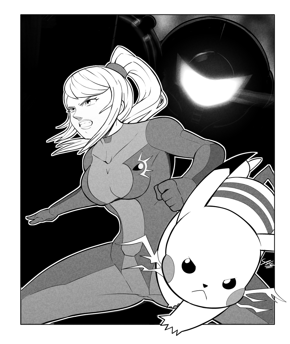 StaticBlu's tweet photo. I remember the time that Samus became an honorary Pokemon trainer.
#Metroid #pokemon #inktober https://t.co/LoJW4SktHu