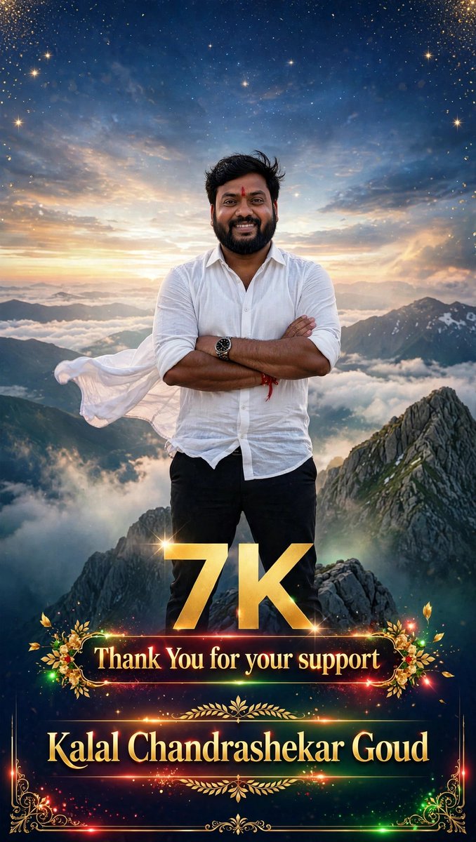 ChanduKalalINC's tweet photo. 🙏 7K కుటుంబానికి హృదయపూర్వక కృతజ్ఞతలు!🙏మీ ప్రేమ, మీ నమ్మకమే నా బలం 💪7000 మంది గుండెల్లో స్థానం సంపాదించడం మామూలు విషయం కాదు, ఇది మీ అందరి ఆశీర్వాదం!
ఇది కేవలం ఆరంభం మాత్రమే... ఇంకా ముందుకు సాగాల్సింది చాలా ఉంది! 🚀
మీ
𝐊𝐚𝐥𝐚𝐥
#7KFamily #ThankYou #Grateful  #TelanganaLeader https://t.co/pzI87PIJDM