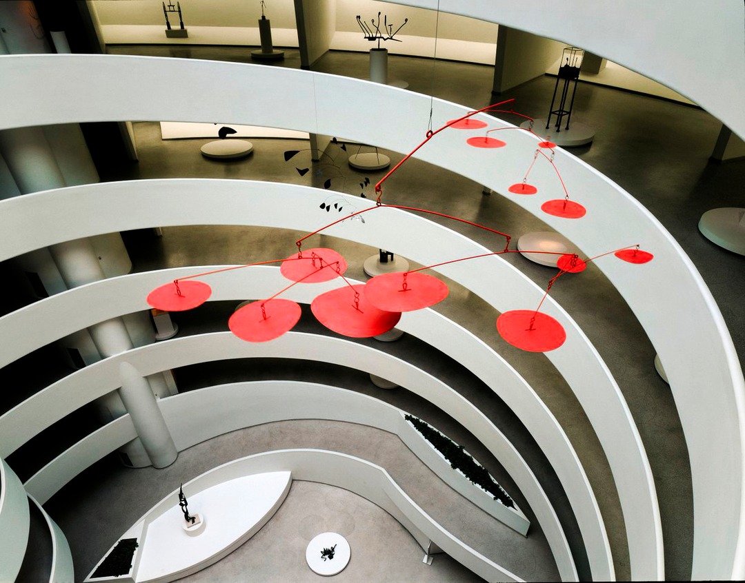 DuilleDesign's tweet photo. "Red Lily Pads". Alexander Calder. 1956.
Pictured in the Rotunda of The Guggenheim Museum. Frank Lloyd Wright. 1959. https://t.co/2Lqu0Aa5xf